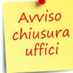CHIUSURA UFFICI ORDINE 26 APRILE 2024