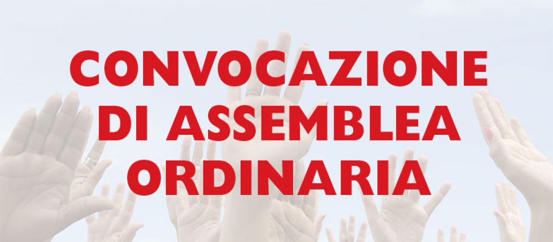 Scopri di più sull'articolo Convocazione Assemblea Ordinaria per approvazione Bilancio consuntivo 2024 e Bilancio Preventivo 2025